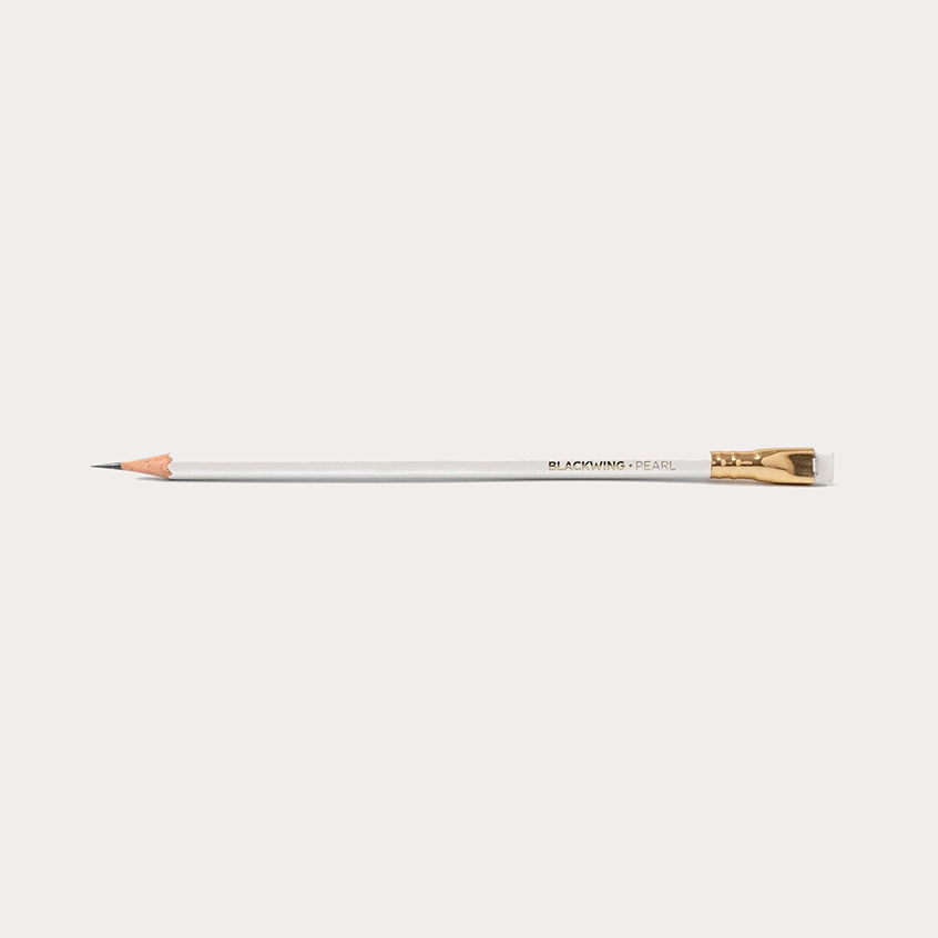Blackwing's Pearl pencil on a grey background