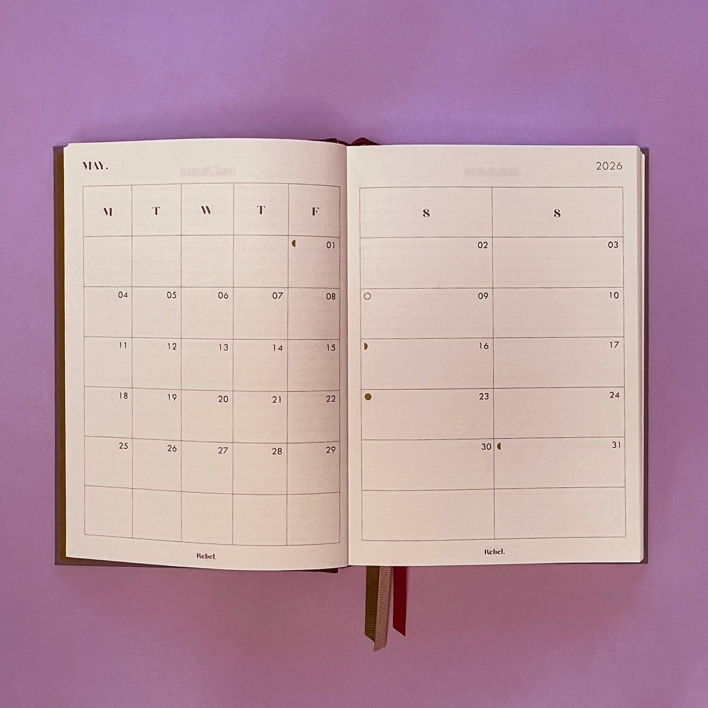 A5 Seasonal Diary 2026 - Oyster