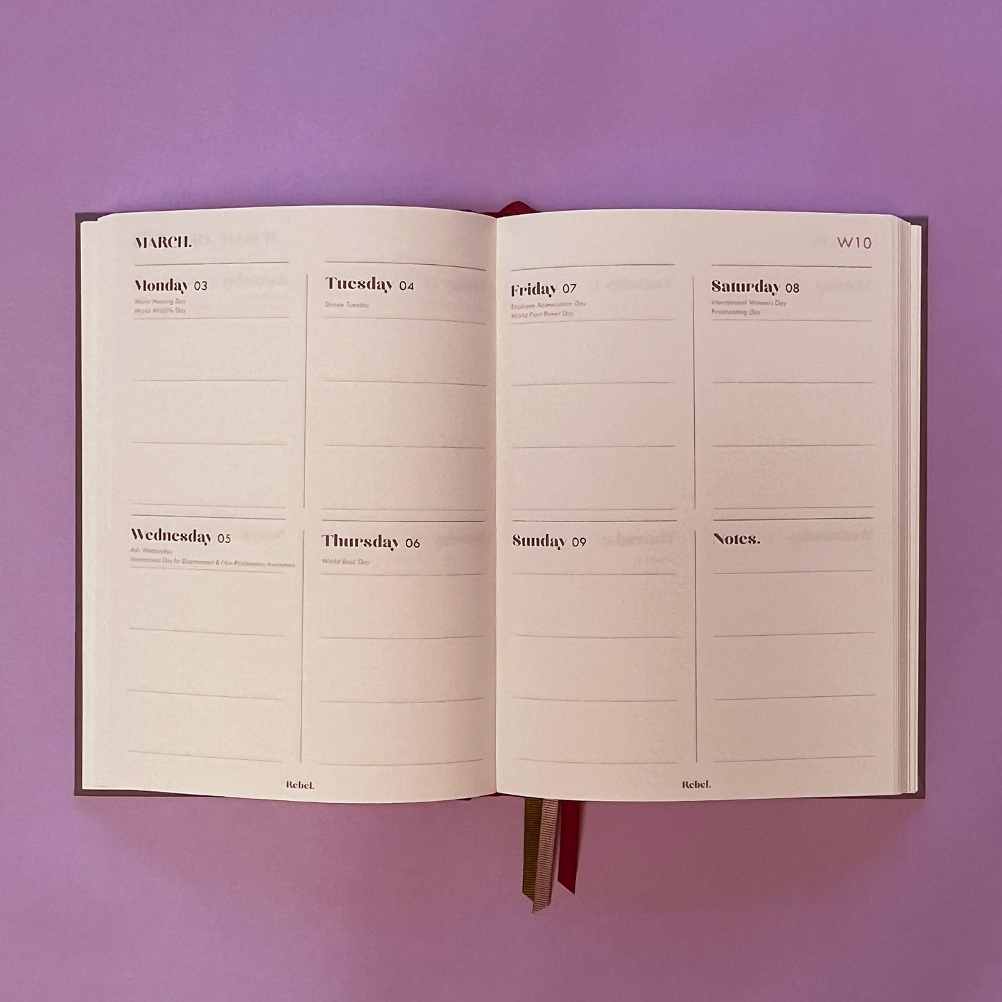 A5 Seasonal Diary 2026 - Oyster