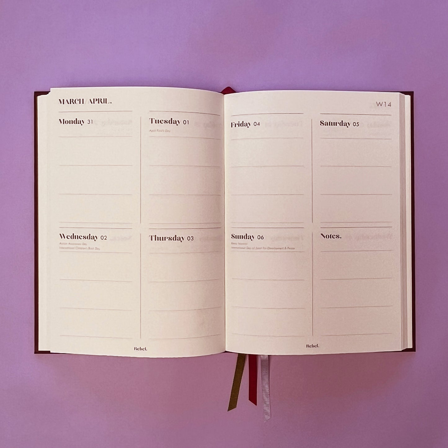 Rebel Stationery's Winning Diary in Plum