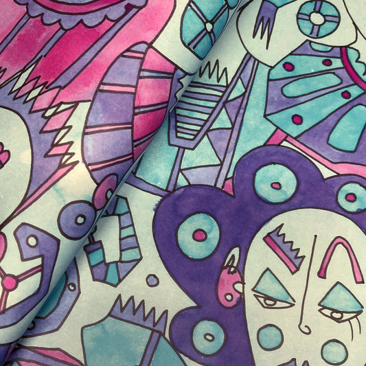 House of Kiyote Gift Wrap - Poppy