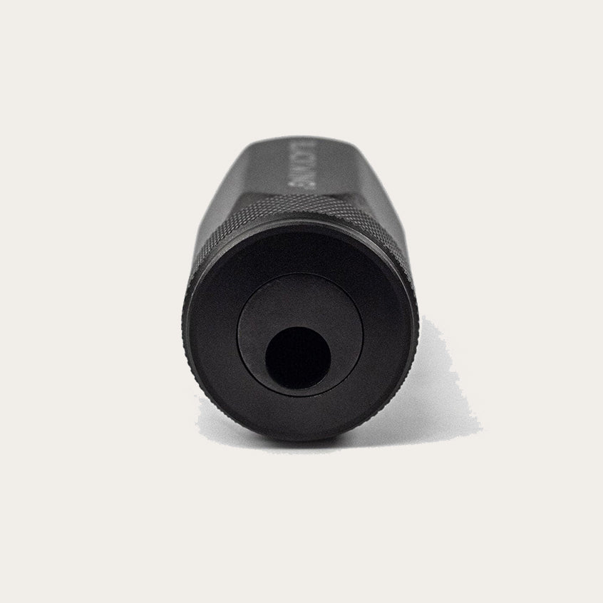 Blackwing's Black One-step sharpener on grey background