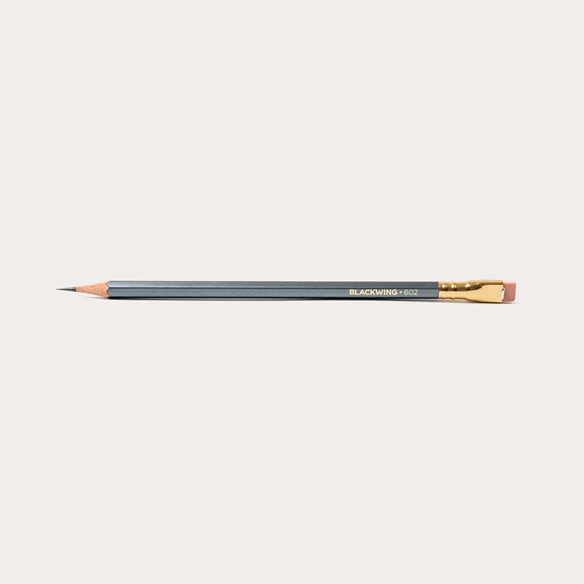 Grey Blackwing Pencil on a grey background
