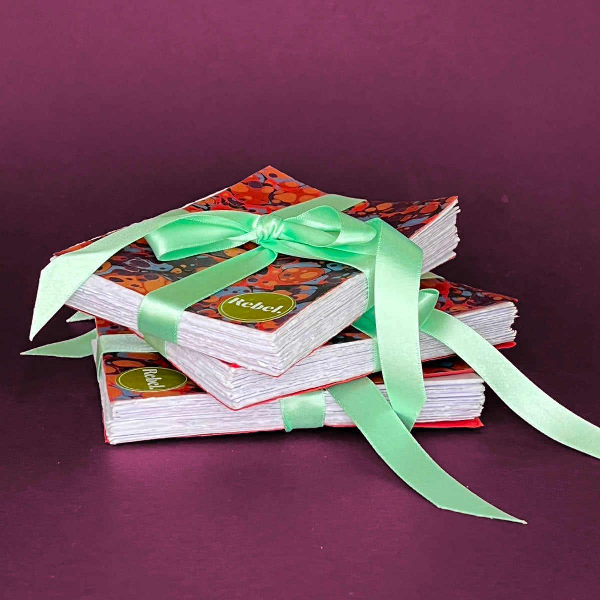 Handmade Marbled Notelet Parcel