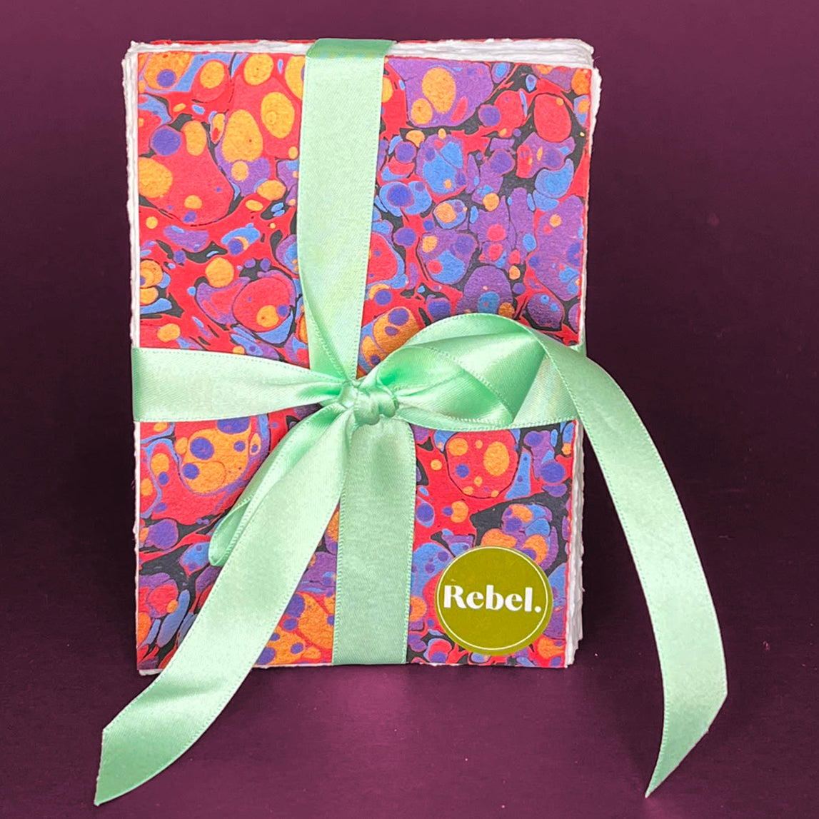 Handmade Marbled Notelet Parcel