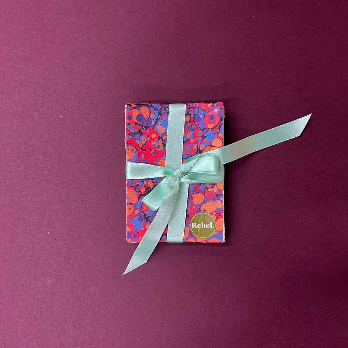 Handmade Marbled Notelet Parcel