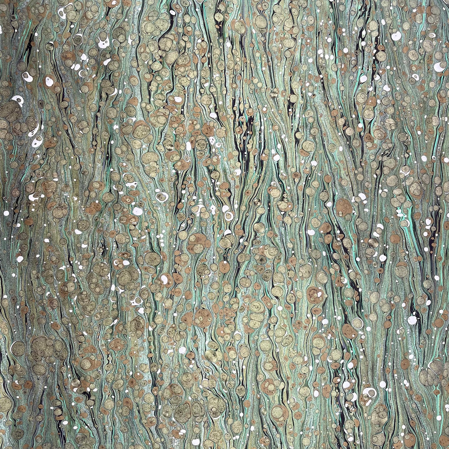 Paperwilds Hand-marbled Paper - Celeste