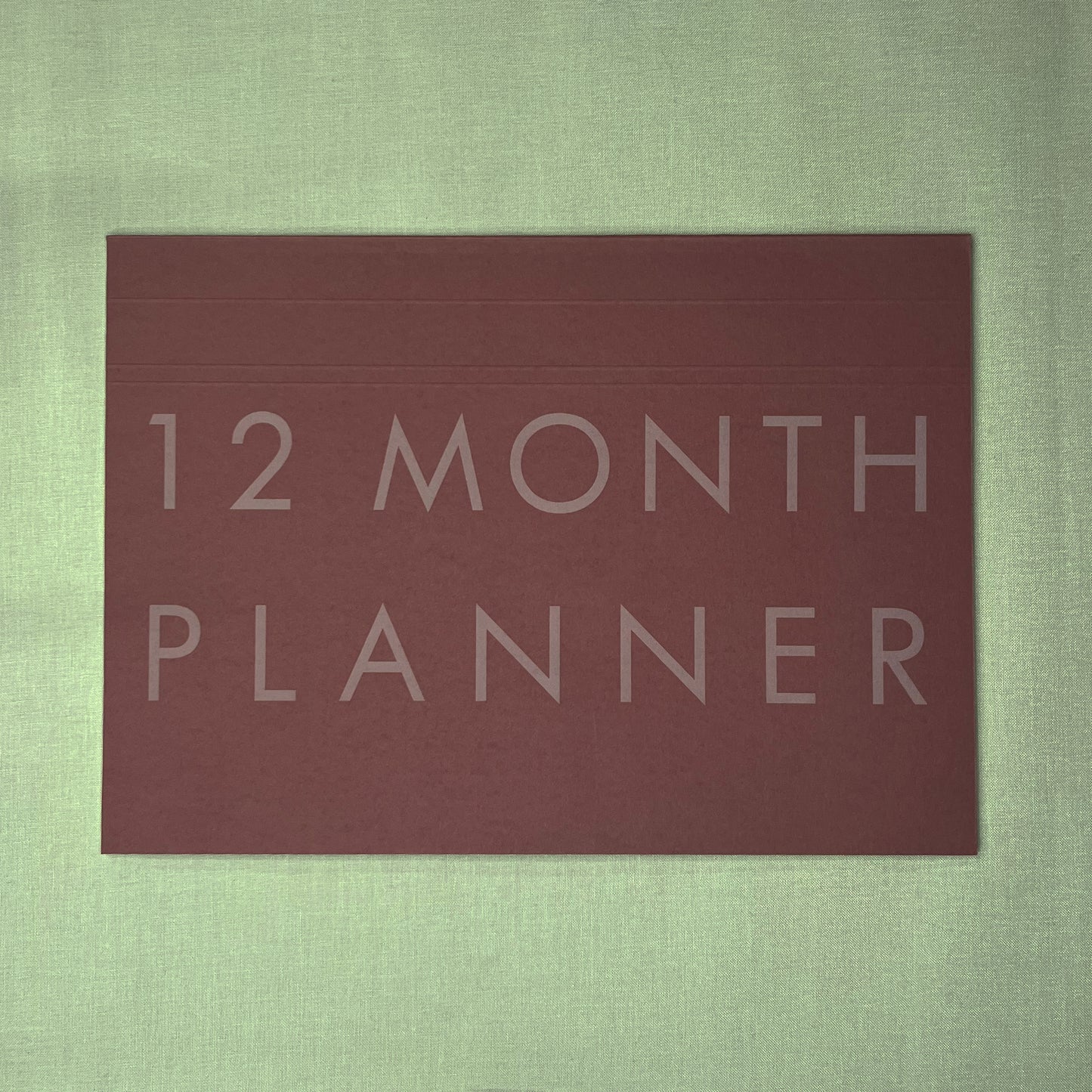 A4 Undated Monthly Desk Planner - Hawthorn