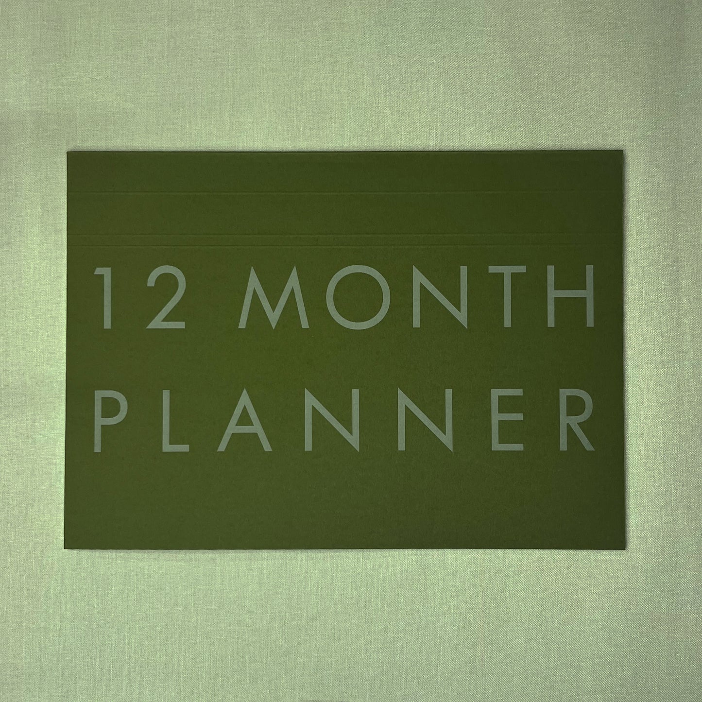 A4 Undated Monthly Desk Planner - Moss