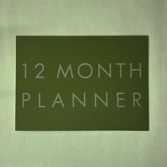 A4 Undated Monthly Desk Planner - Moss