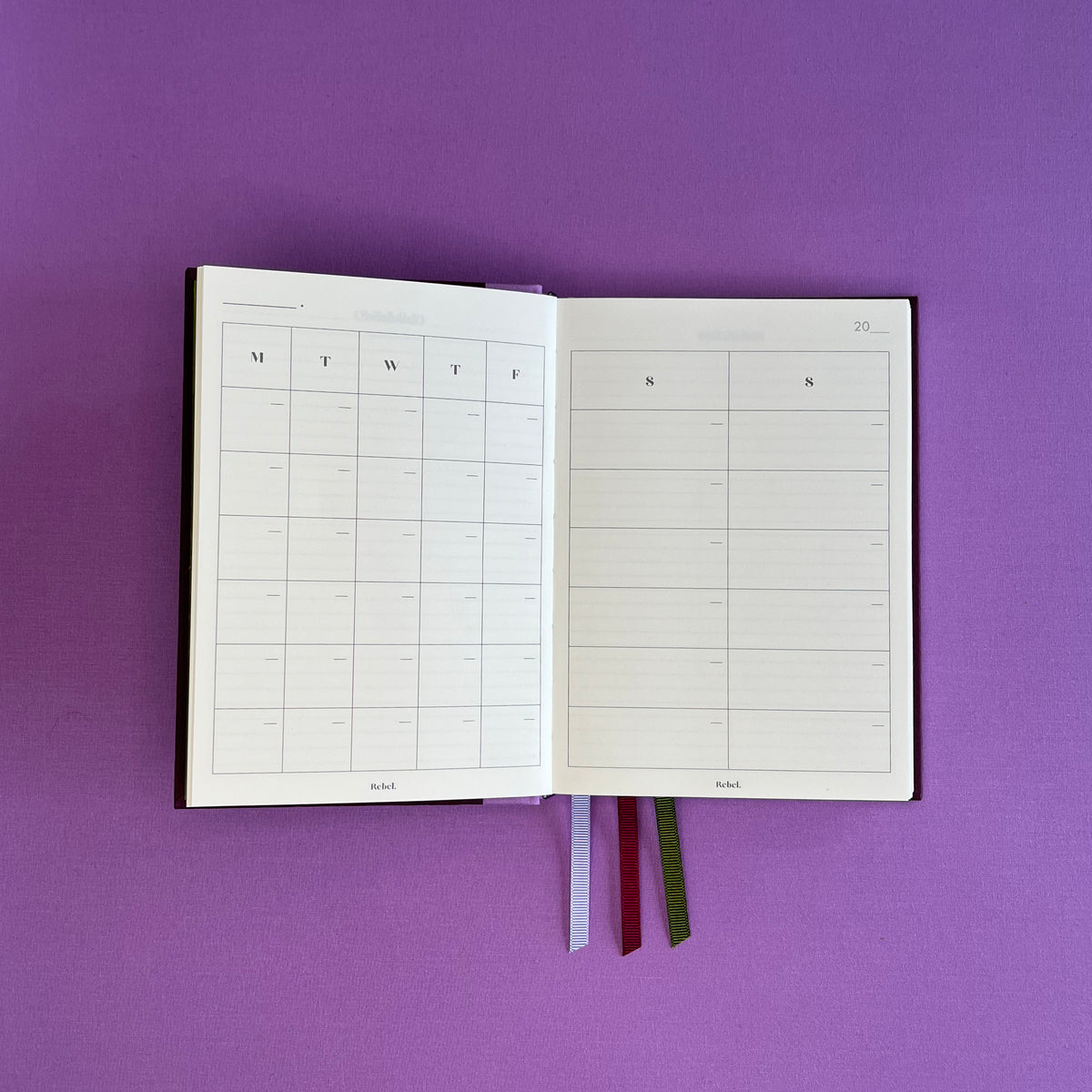 A6 Seasonal Diary 2026 - Plum