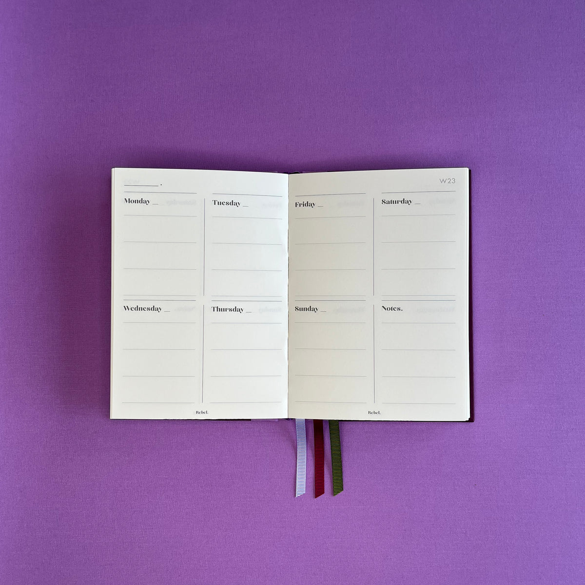 A6 Seasonal Diary 2026 - Plum