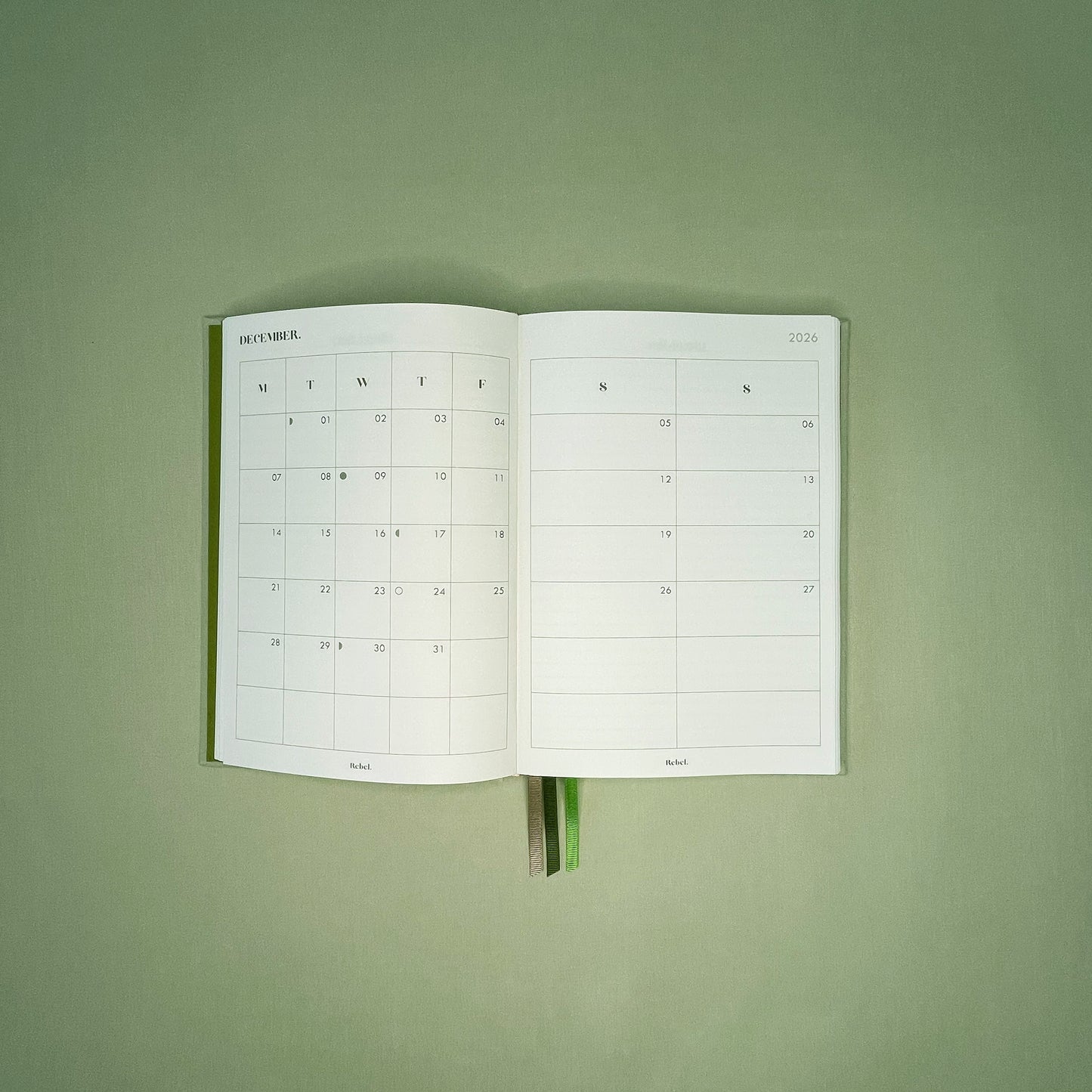 A5 Signature Diary 2026 - Pistachio