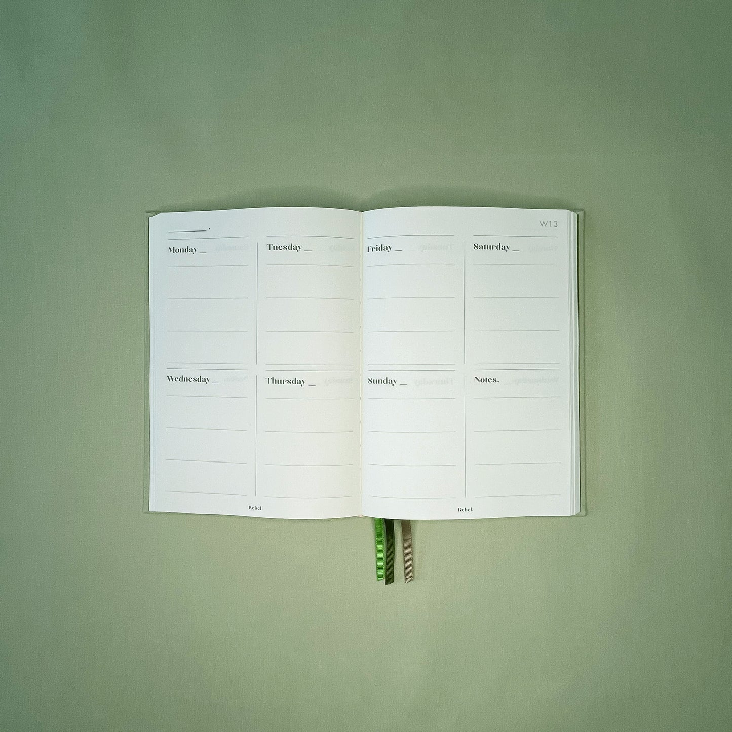 A5 Signature Diary 2026 - Pistachio